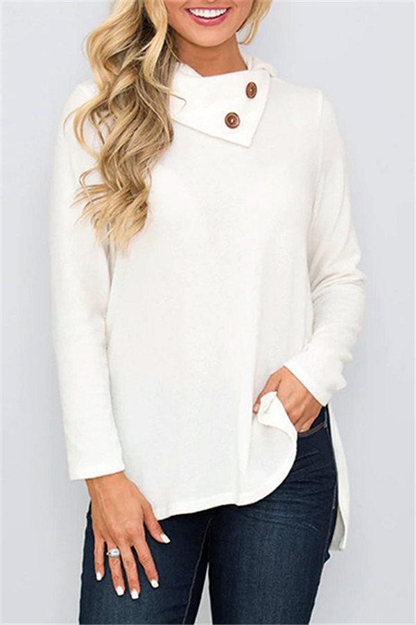 Stickad Dam Tröja Turtleneck Mjuk Polyester och Bomull-5