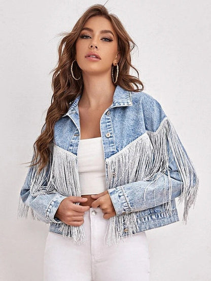 Variant image for Dam Kort Denimjacka Retro Polyester-1
