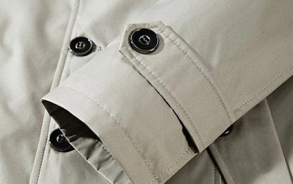 Lång Vinterjacka Dam Vattentålig Polyester med Justerbar Midja och Elegant Krage – Flera Fickor för Praktisk Förvaring 2