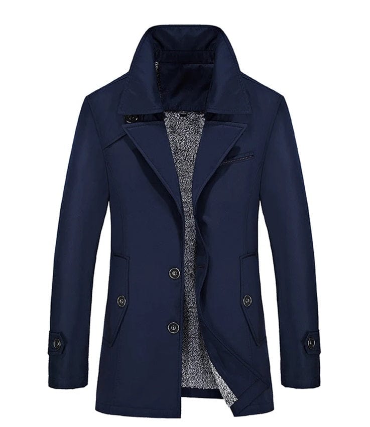 Lång Vinterjacka Dam Vattentålig Polyester med Justerbar Midja och Elegant Krage – Flera Fickor för Praktisk Förvaring 1