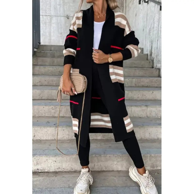 Variant image for Dam Kofta Randig Mjuk Stickad Loose Fit-25