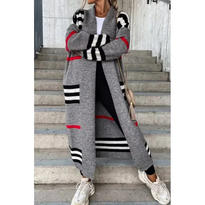 Variant image for Dam Kofta Randig Mjuk Stickad Loose Fit-1