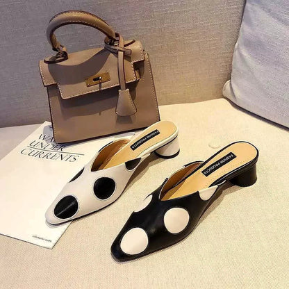 Dam Sandaler Prickig Design Platt Häl PU Gummi 3