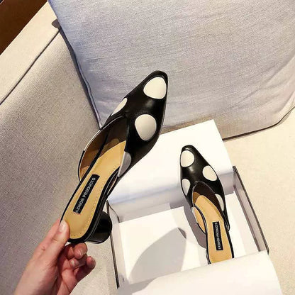 Dam Sandaler Prickig Design Platt Häl PU Gummi 4