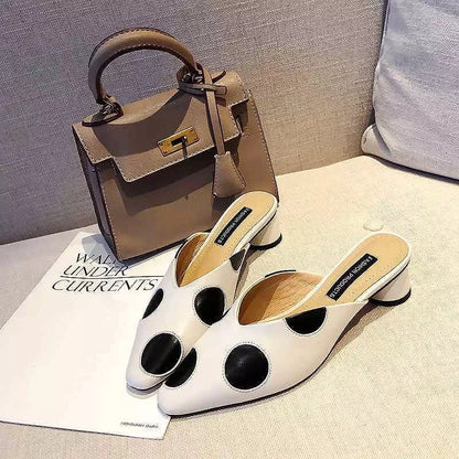 Dam Sandaler Prickig Design Platt Häl PU Gummi 5