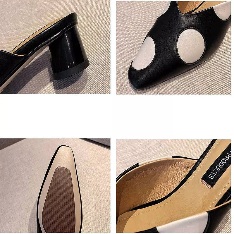 Dam Sandaler Prickig Design Platt Häl PU Gummi 6