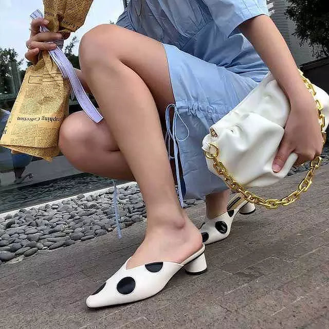 Dam Sandaler Prickig Design Platt Häl PU Gummi 8