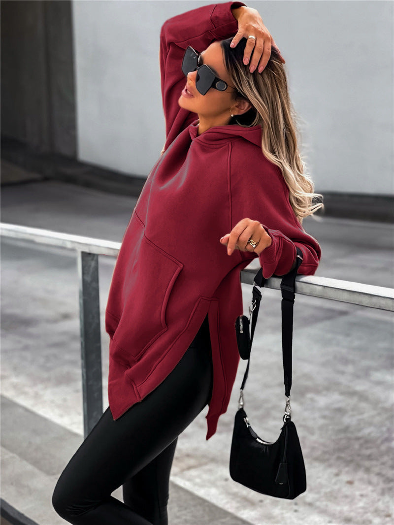 Dam Hoodie Monokrom Stil 100% Bomull 11