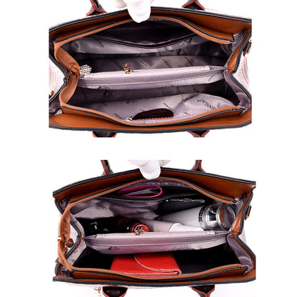 Dam Handväska Krokodil Design Läder Elegant Axelväska-6