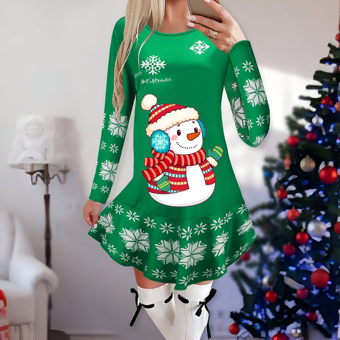 Variant image for Dam Glittrig Miniklänning Lätt Material för Festliga Tillfällen-21