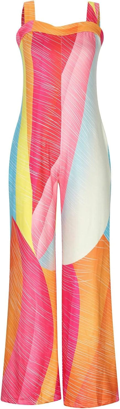Damen Jumpsuit Festlich mit Gedrucktem Design – Bequemer Polyester Overall für Elegante Anlässe und Freizeit 6