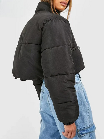 Damjacka Överdimensionerad Polyester Bomull-3