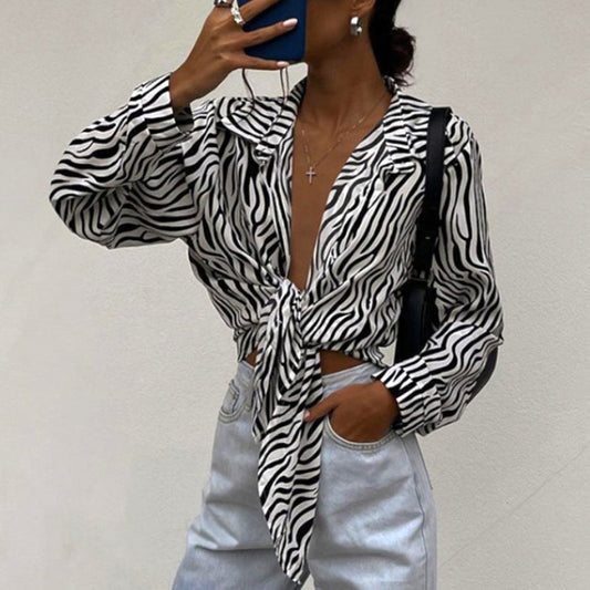 Dam Festtopp med Knappar Lätt Polyester Elegant Design 1