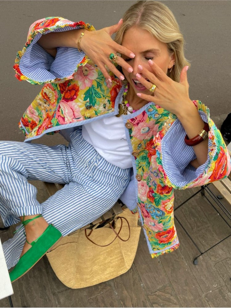 Kvinno Kappa Unik Design Mjuk Tyg med Ullfyllning-5