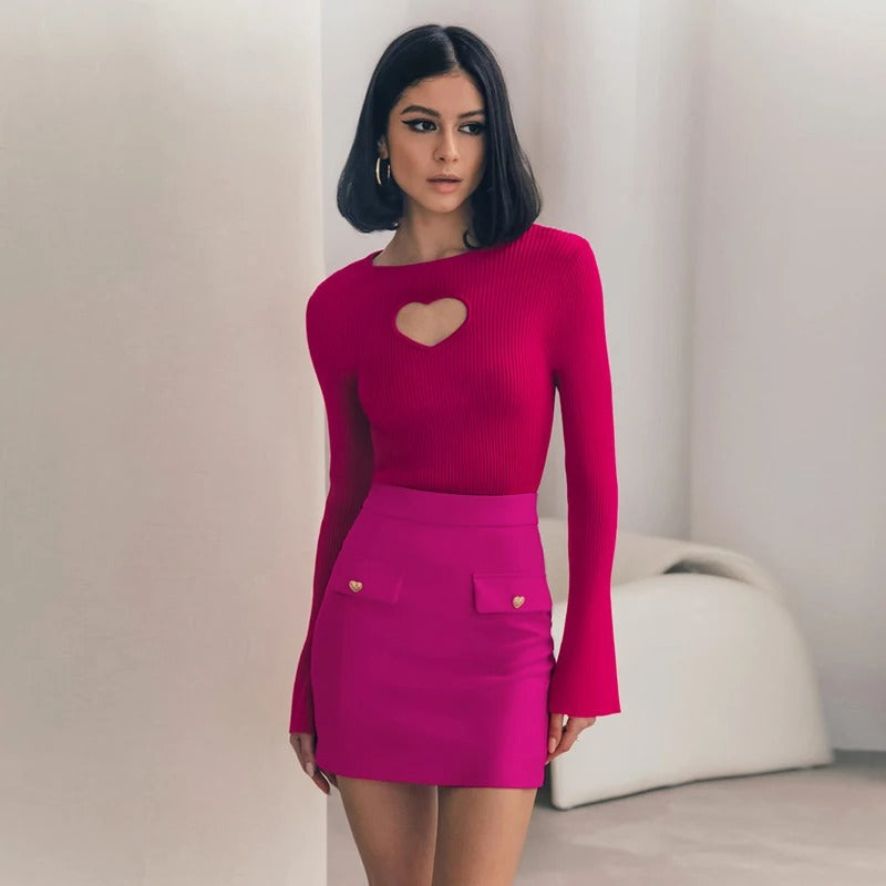 Variant image for Kvinnors Sommartröja Hjärtmönster Lätt Material-4