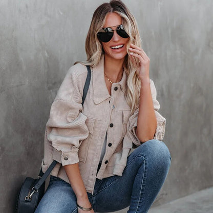 Variant image for Damjacka Kort Trendig Polyester Jacka för Dam-5