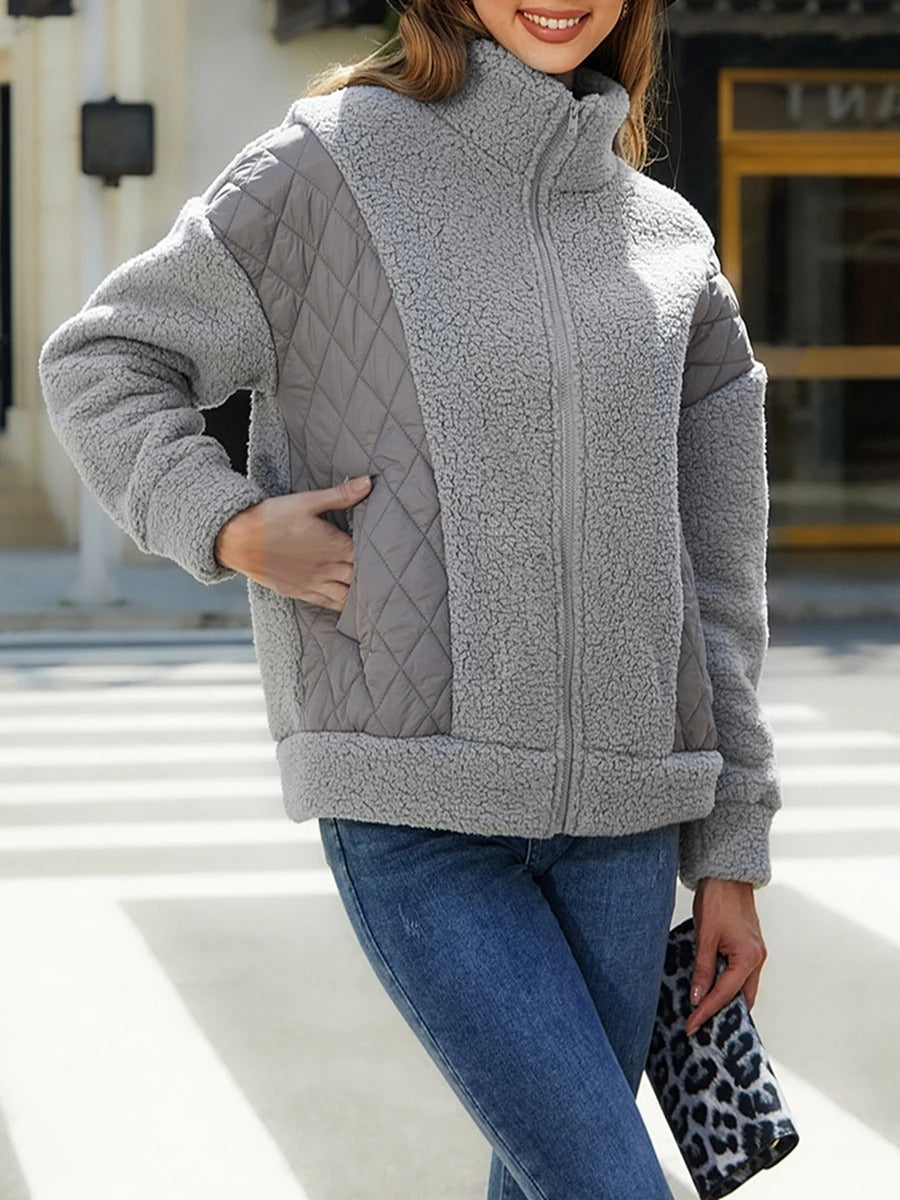 Damjacka Zip-up Avslappnad Lättviktig Polyester-3
