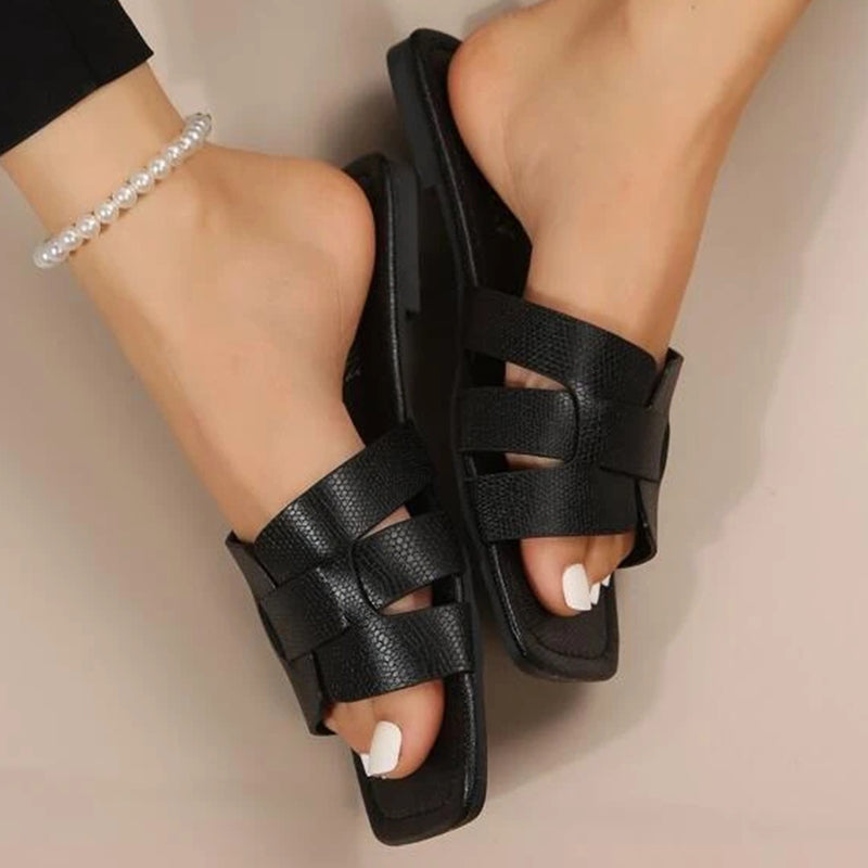 Herr Sandaler Designade Läder Elegant Stil Komfort-2