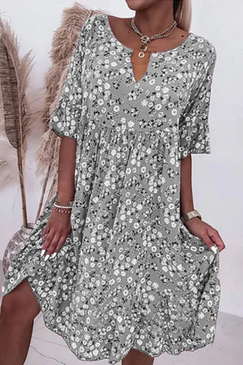 Variant image for Dam Sommarklänning Blommönster Lätt Material - Perfekt Klänning för Midsommar och Bröllopsgäst-7