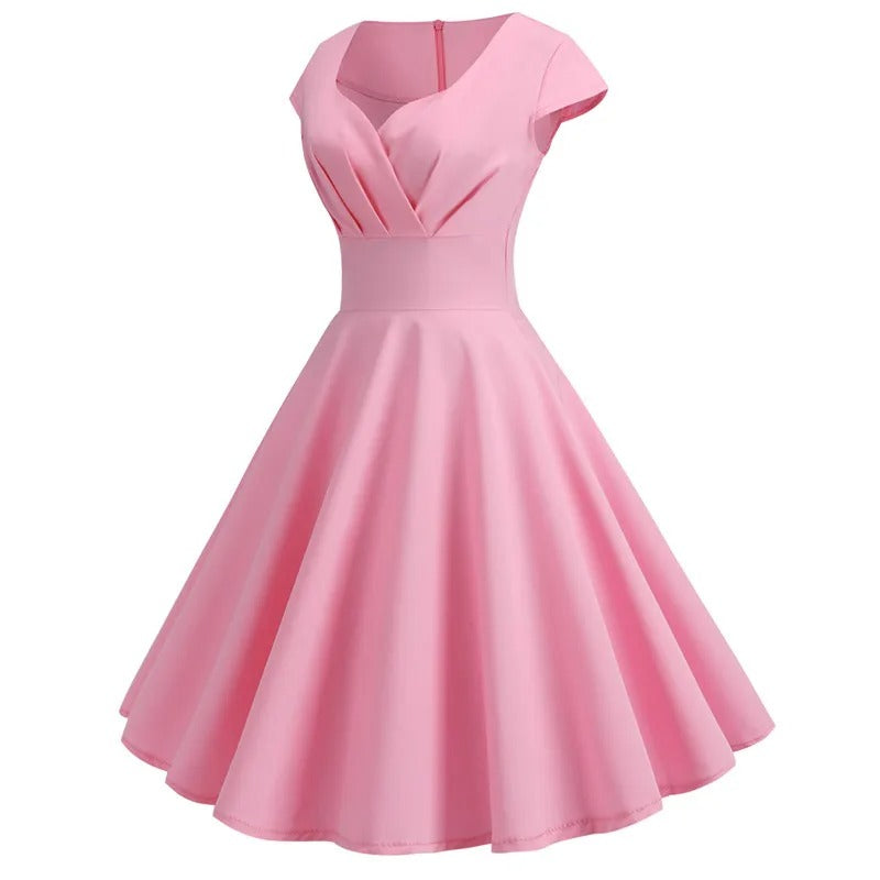 Variant image for Dam Vintage Sommarklänning V-ringning Lätt Tyg med Ruffles-1