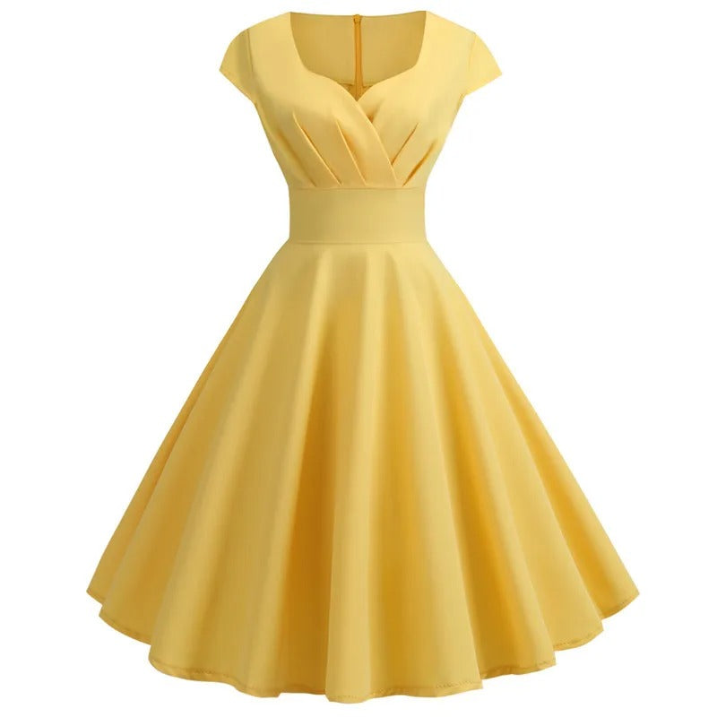 Variant image for Dam Vintage Sommarklänning V-ringning Lätt Tyg med Ruffles-6