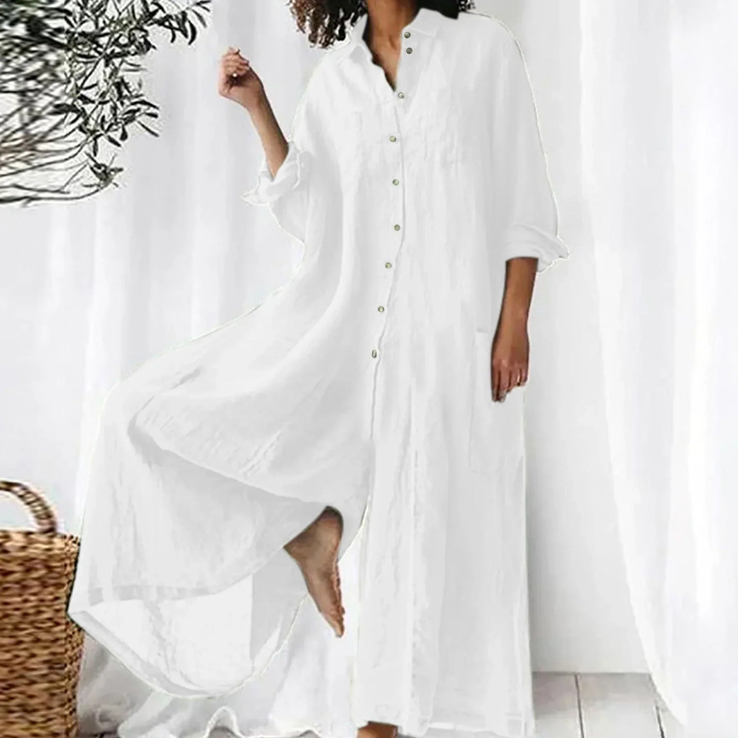 Kvinnors Jumpsuit Ärmlös Linne V-Ringning Midjebälte-5