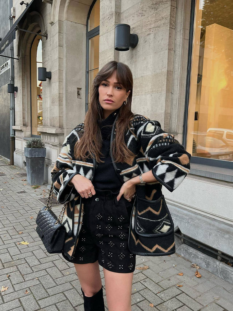 Kvinnors Kappa Trendig Höstdesign Polyester Avslappnad Passform-5