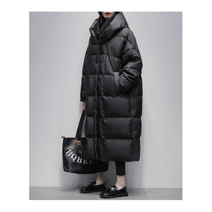 Damer Lång Buffertrock Duckown Bomull Polyester-4