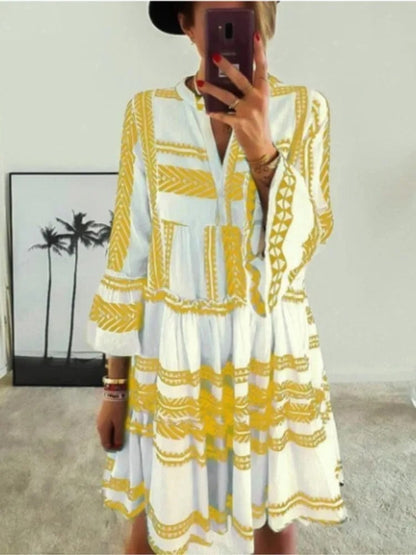 Variant image for Kvinnors Kort Klänning Elegant Luftigt Material För Sommar och Fest-13