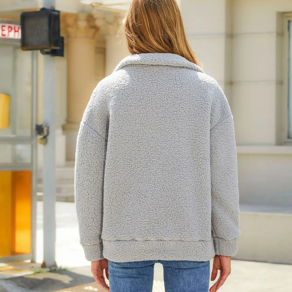 Damjacka Zip-up Avslappnad Lättviktig Polyester-5