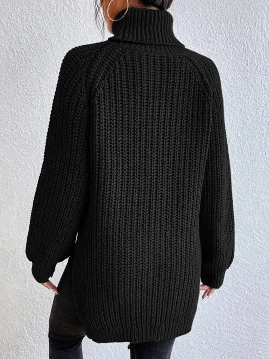 Variant image for Stickad Dam Tröja Turtleneck Värmande Akryl-31