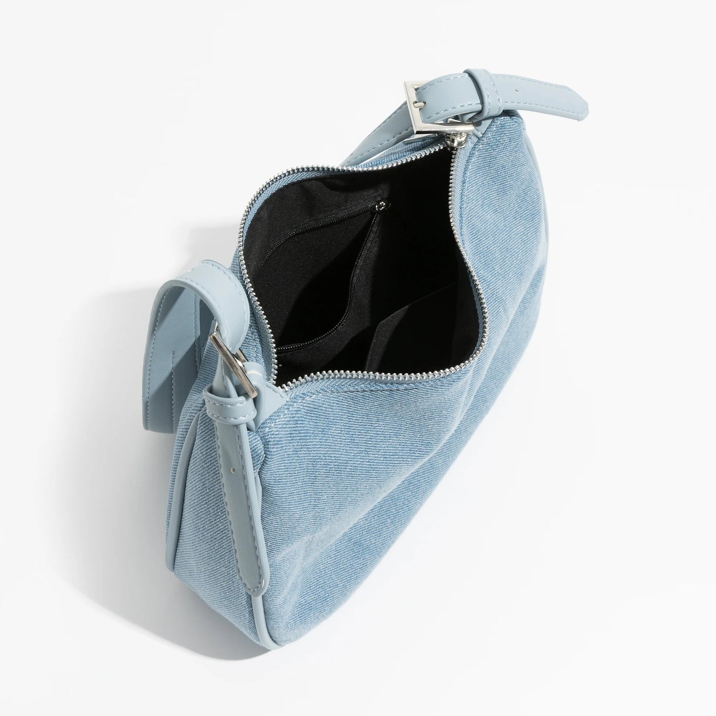 Dam Axelväska Denim Hållbar och Trendig Design-4