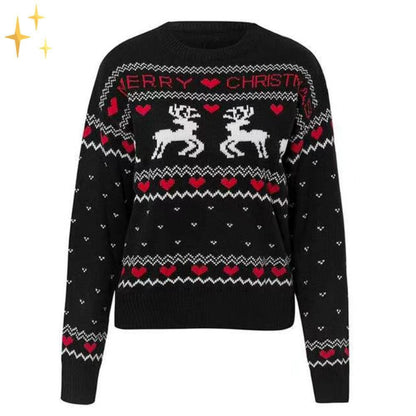 Dam Jultröja Trendig Design Högkvalitativ Polyester-Bomull-5