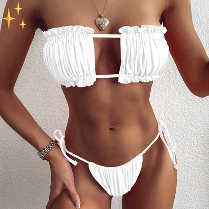 Variant image for Dam Bikini Set Bandeau Högkvalitativt Tyg-22