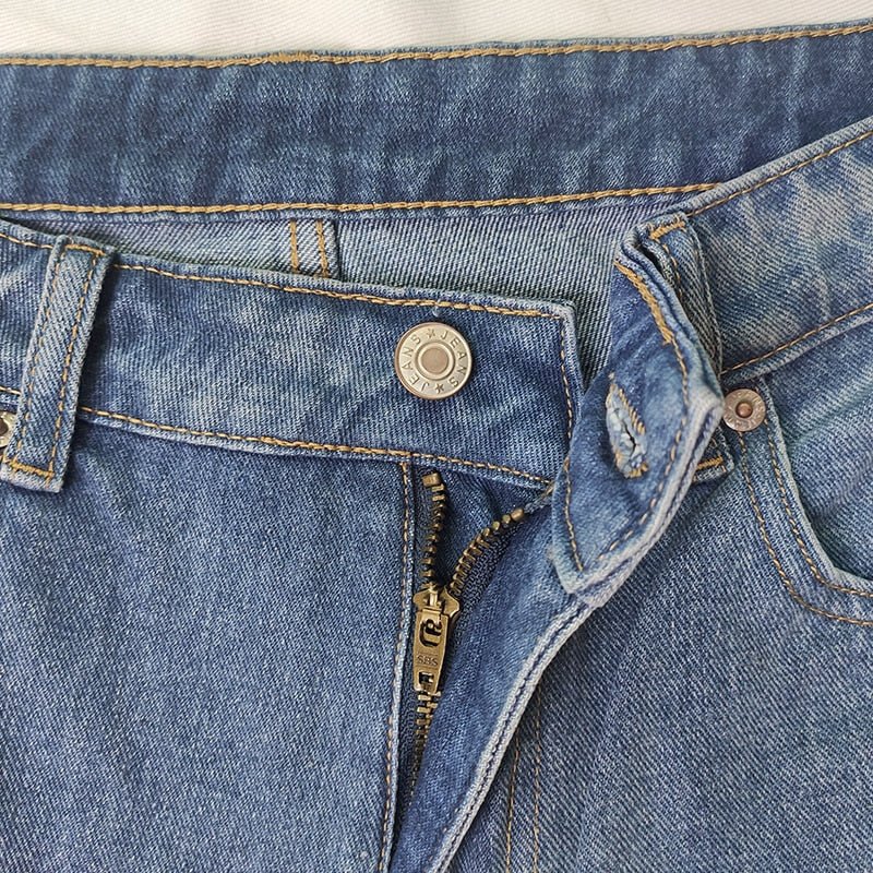Dam Jeans Hög Midja Stretch Denim för Elegant Silhuett-2