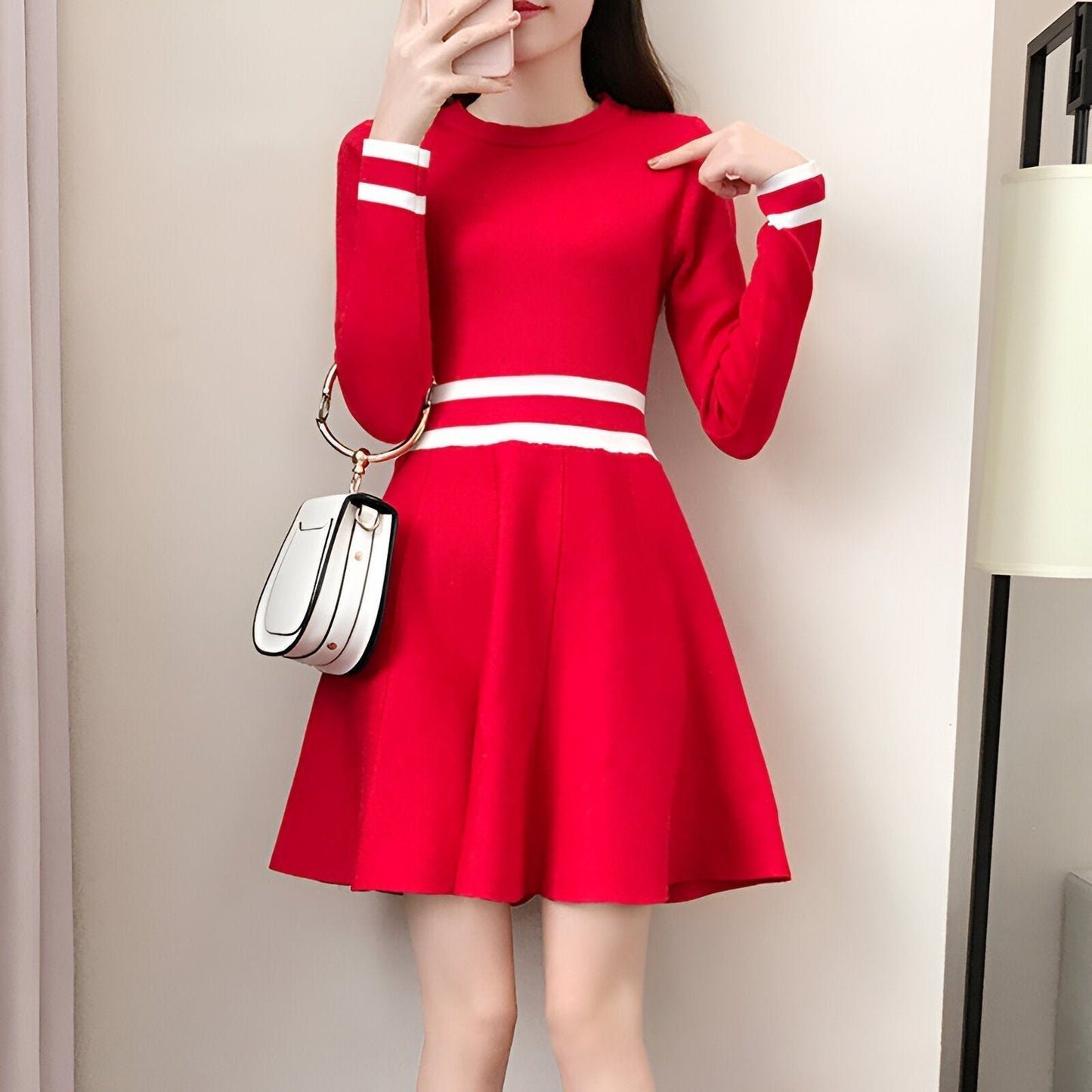 Kvinna Miniklänning Glittrig Elegant Lätta Material 5