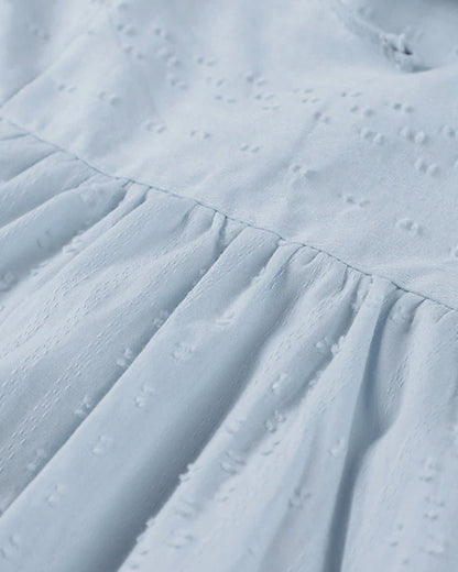 Kvinnors Boho Skjortablusklänning V-ringning Lätt Material-3