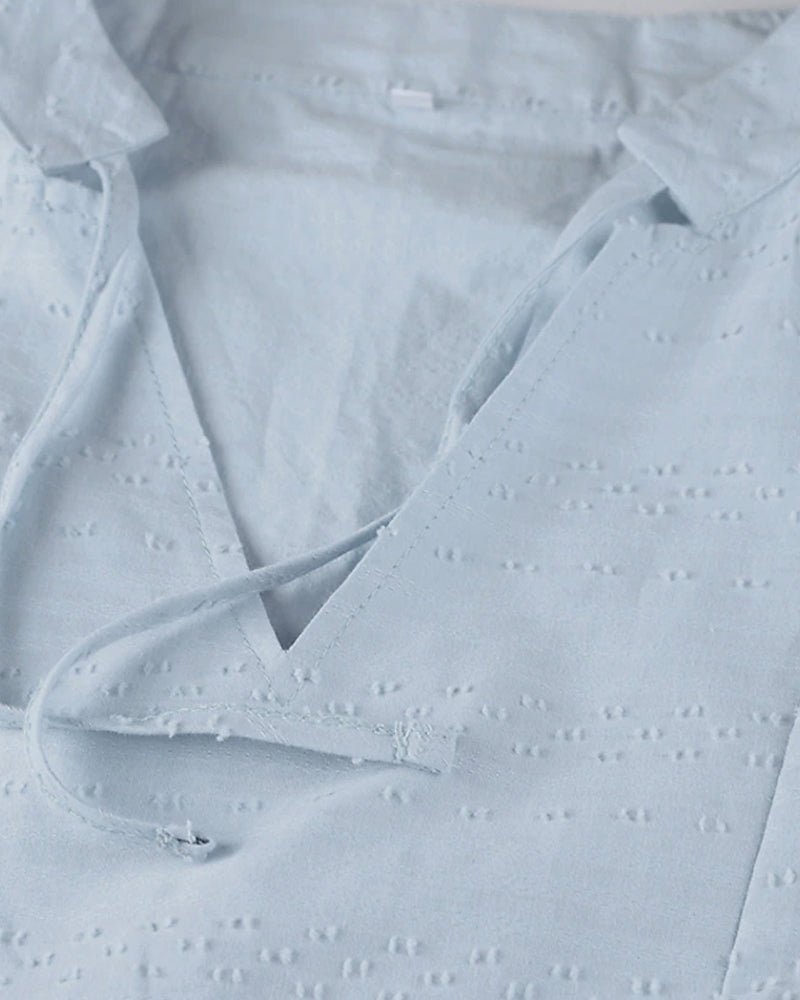 Kvinnors Boho Skjortablusklänning V-ringning Lätt Material-2