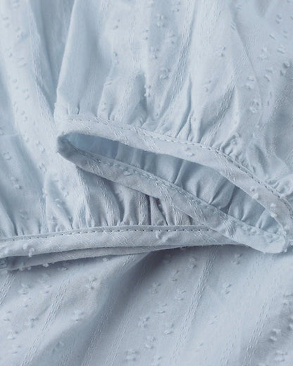 Kvinnors Boho Skjortablusklänning V-ringning Lätt Material-4