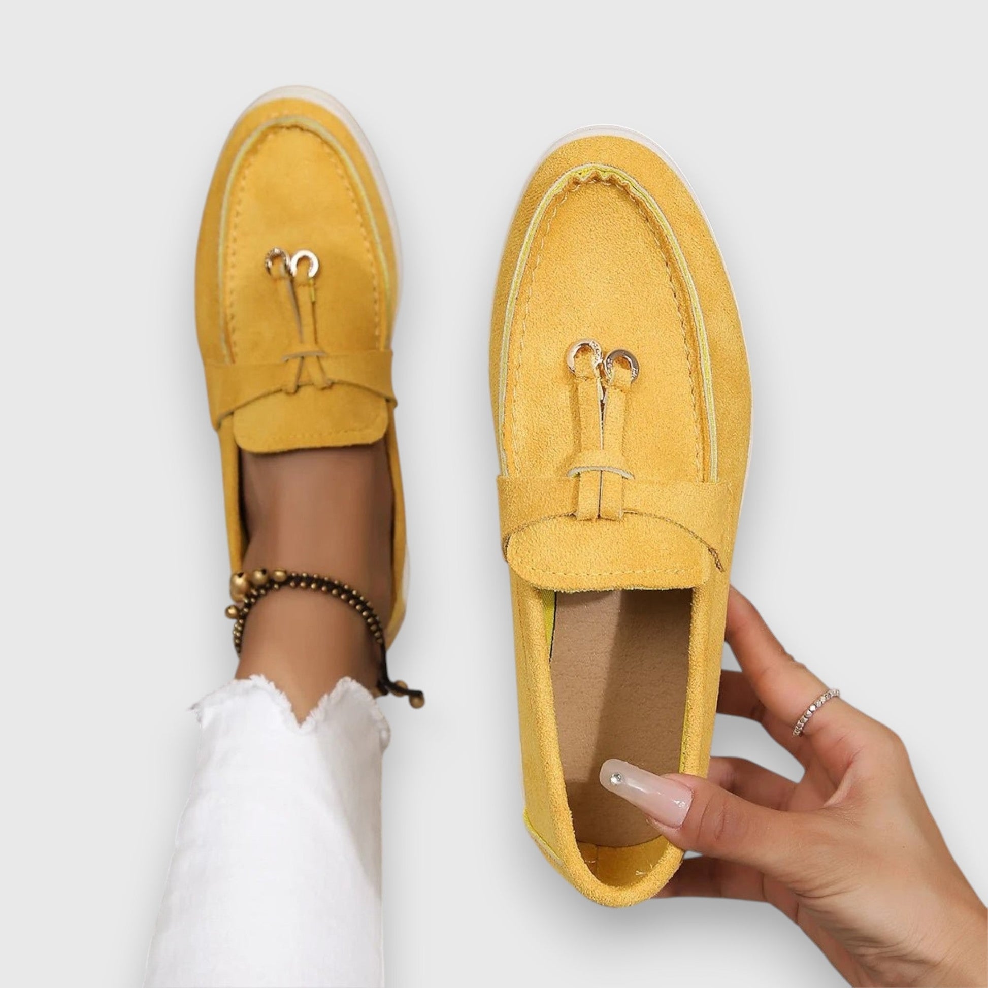 Bekväma Loafers Dam i Lätt Duk – Slip-On Design för Avslappnad Användning och Optimal Komfort 11