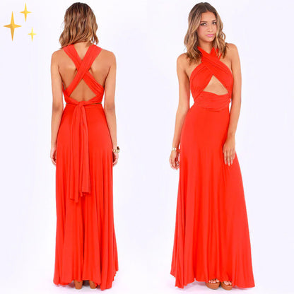 Dam Omlottklänning Mångsidig Lätt Stretch Tyg 13