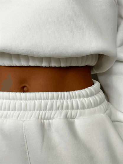 Damset med Dragkedja och Joggingbyxor i Mjuk Tyg-5