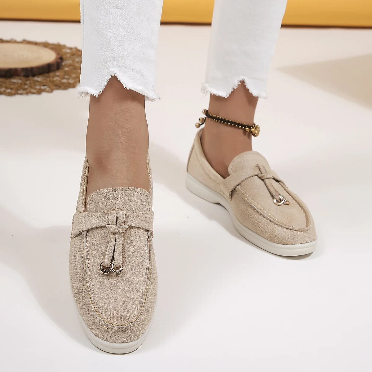 Herr Loafers Klassisk Stil Mocka PU-material 14