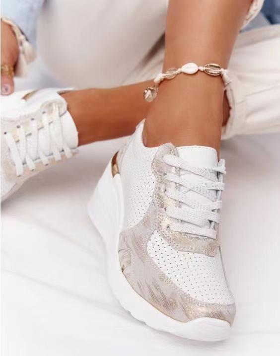 Dam Sneakers Ergonomisk Design Andningsbart Material Vadderad Sula-4