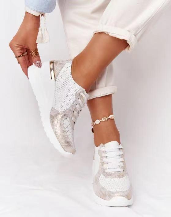 Dam Sneakers Ergonomisk Design Andningsbart Material Vadderad Sula-5