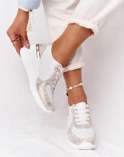 Dam Sneakers Ergonomisk Design Andningsbart Material Vadderad Sula-5