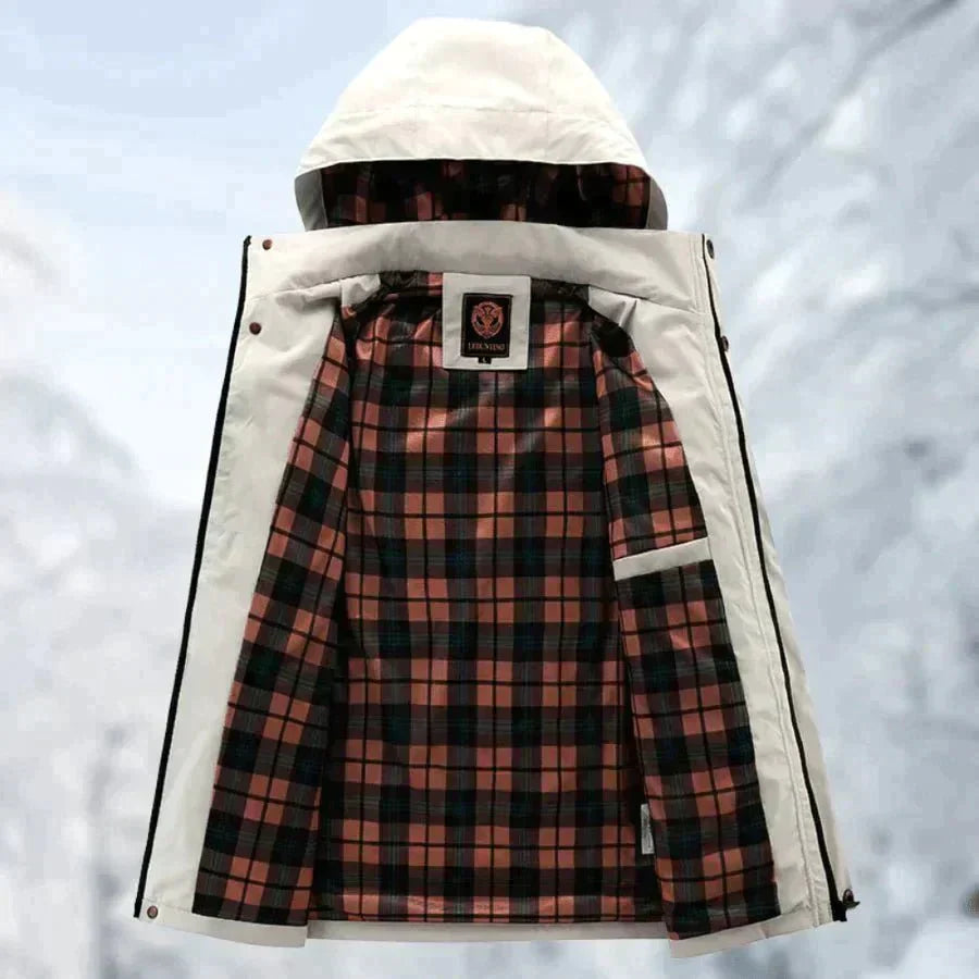 Herrar Vinterjacka Vattentät Polyester Isolerande Foder 2