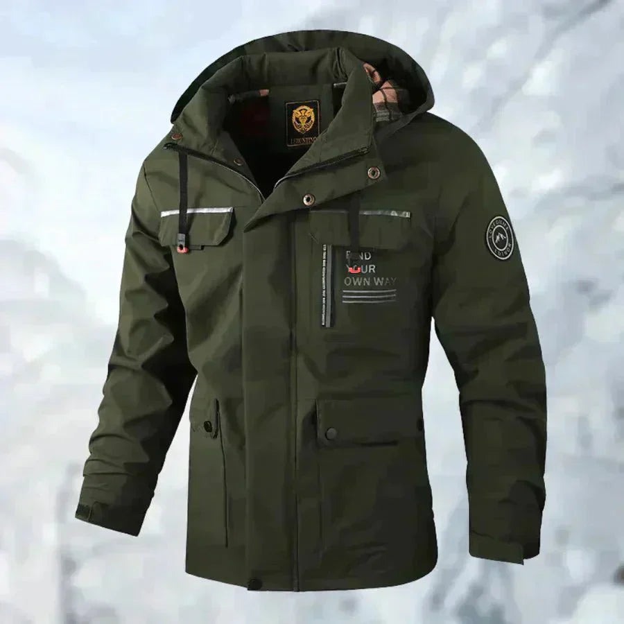 Herrar Vinterjacka Vattentät Polyester Isolerande Foder 9