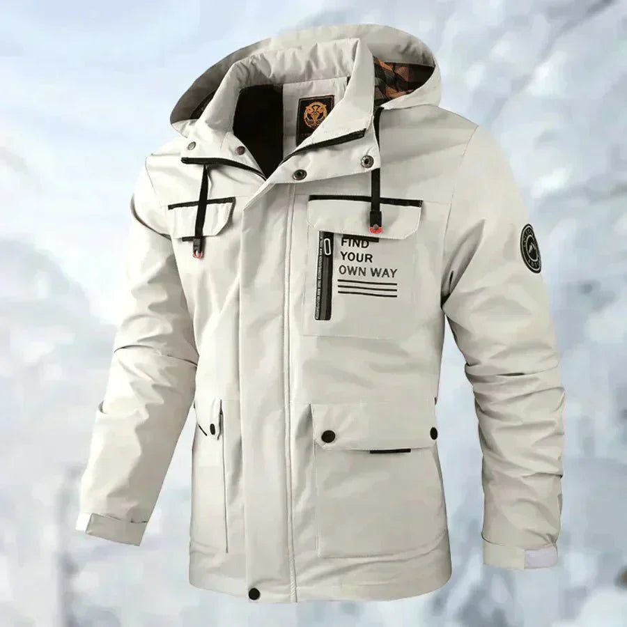 Herrar Vinterjacka Vattentät Polyester Isolerande Foder 1