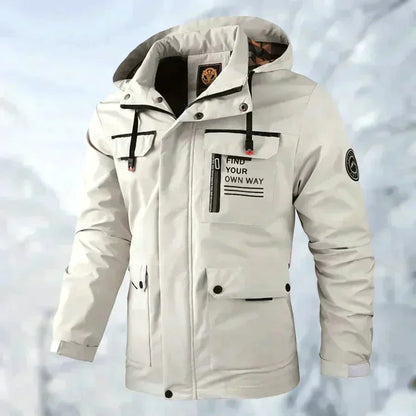 Herrar Vinterjacka Vattentät Polyester Isolerande Foder 1